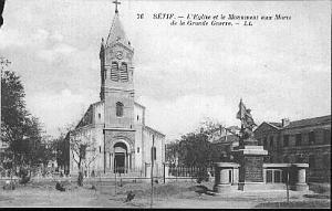 SETIF L EGLISE ET LE MONUMENT AUX MORTS